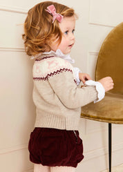 Corduroy Button Bloomers in Burgundy (3mths-3yrs) Bloomers from Pepa London