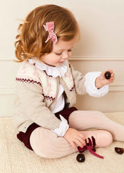 Corduroy Button Bloomers in Burgundy (3mths-3yrs) Bloomers from Pepa London