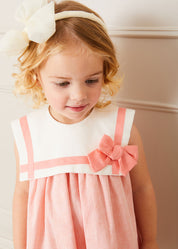 The Peach Trapeze Dress Baby Girl Look Look from Pepa London US