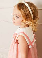 The Peach Trapeze Dress Baby Girl Look Look from Pepa London US