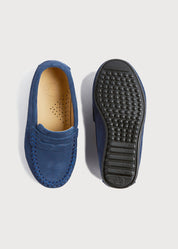 Suede Loafers in French Blue (25-34EU) Shoes from Pepa London US