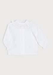 Traditional Hand Smocked Blouse in Off White (0-12mths) Blouses from Pepa London US