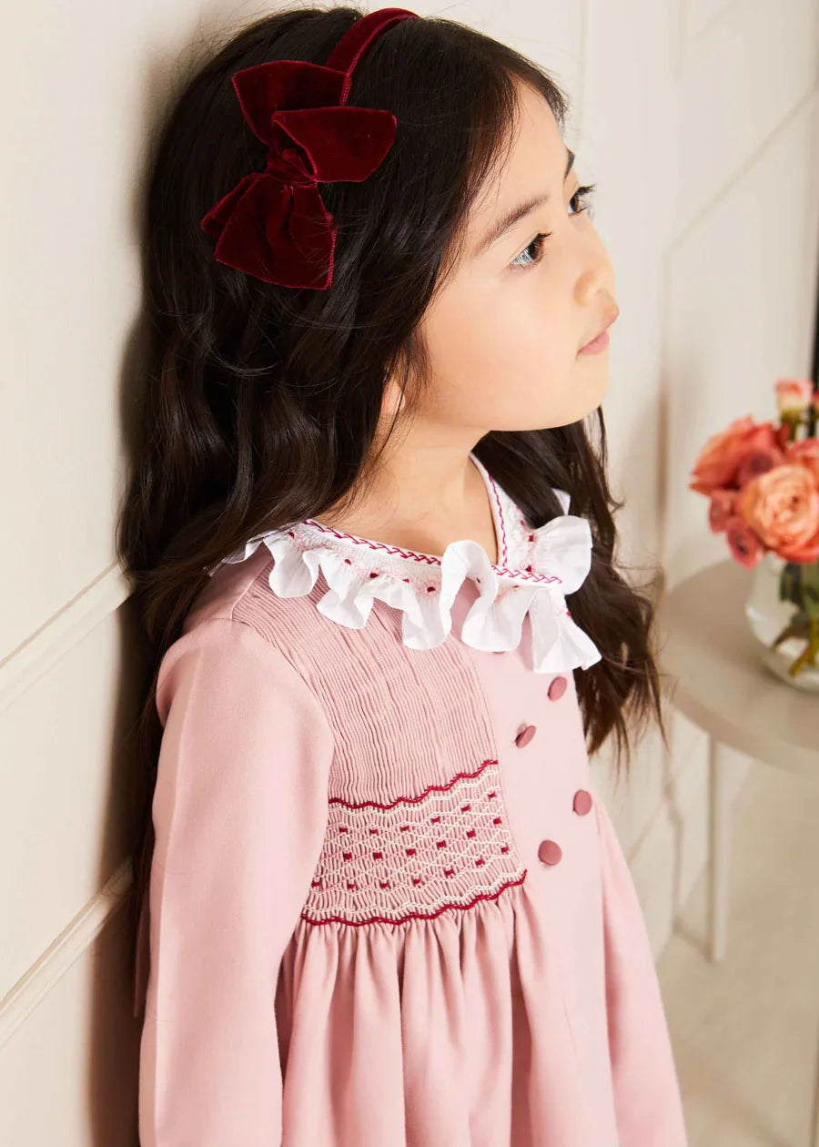 The Pink Hand Smocked Dress Girl Look Look  from Pepa London US