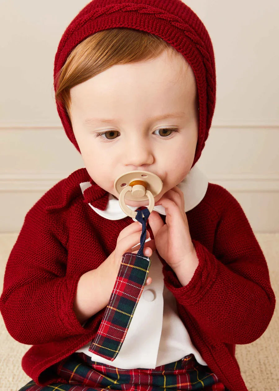 Belgravia Tartan Dummy Clip in Red Accessories from Pepa London US