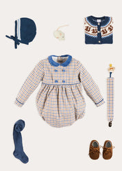 The Thirleby Check Romper Baby Boy Look