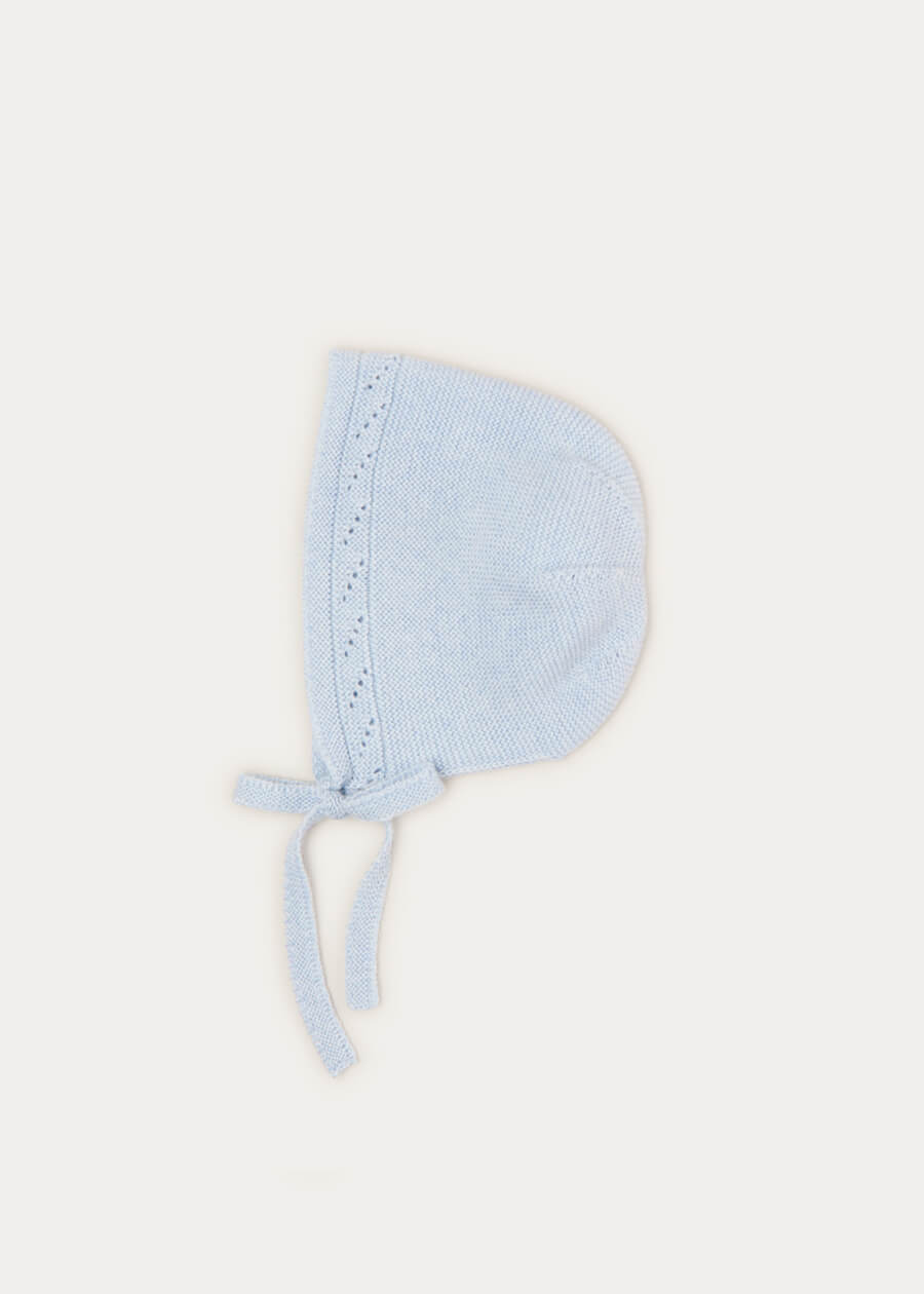 Openwork Bonnet In Blue (S-L) KNITTED ACCESSORIES from Pepa London US