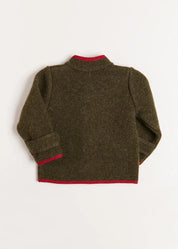 Austrian Single Breasted Contrast Trim Jacket in Green (18mths-10yrs) Coats from Pepa London US