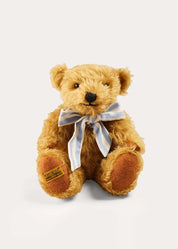 Limited Edition Merrythought & Pepa Teddy Bear With Regency Striped Bow in Blue (S-L) TOYS from Pepa London US
