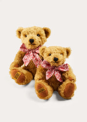 Limited Edition Merrythought & Pepa Teddy Bear With Emilia Floral Bow in Pink (S-L) TOYS from Pepa London US