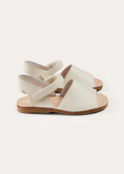 Open Toe Leather Sandals in Ivory (17-30EU) SHOES from Pepa London US