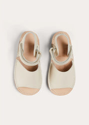 Open Toe Leather Sandals in Ivory (17-30EU) SHOES from Pepa London US