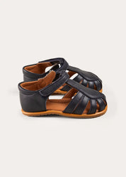 Leather Fishermans Sandals in Navy (21-27EU) SHOES from Pepa London US