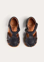 Leather Fishermans Sandals in Navy (21-27EU) SHOES from Pepa London US