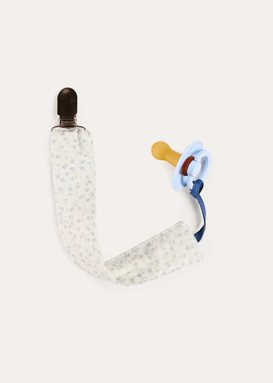 Betsy Floral Dummy Clip Dummy Clip in Baby Blue (OS) Accessories from Pepa London US