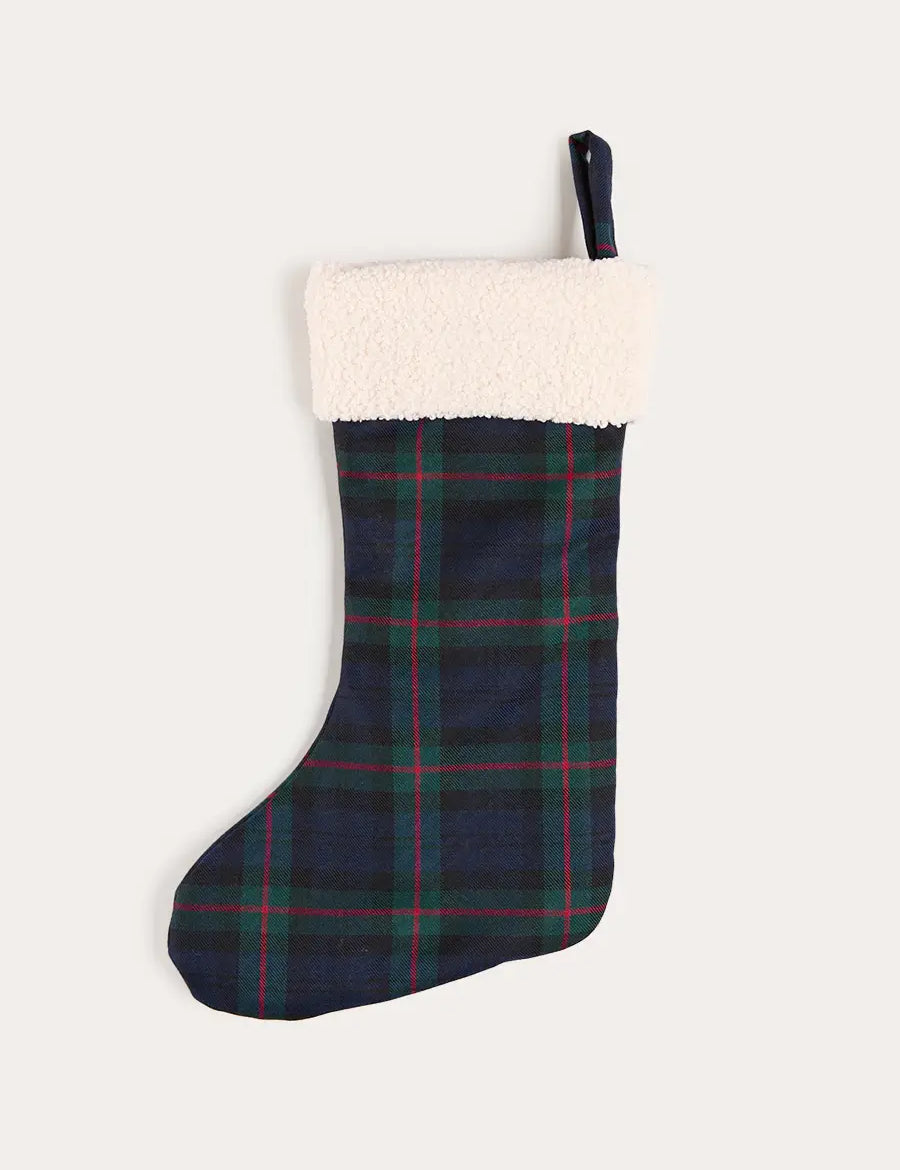 Kinnerton Tartan Christmas Stocking in Green (OS) Accessories from Pepa London US