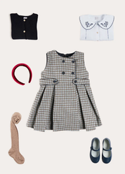 The Clermont Houndstooth Pinafore Dress Girl Look