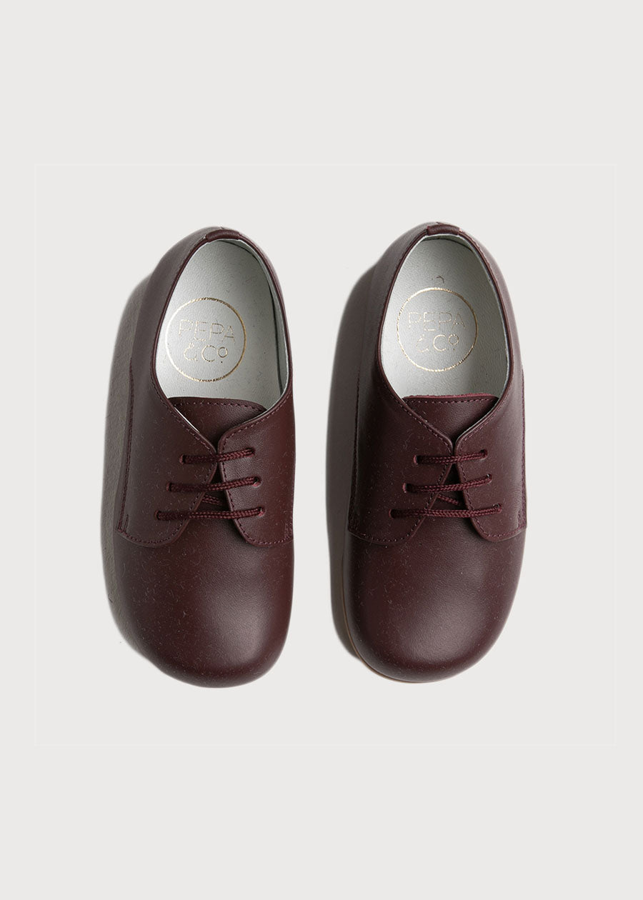 Leather Lace-Up Burgundy Shoes (20-34EU) Shoes from Pepa London US
