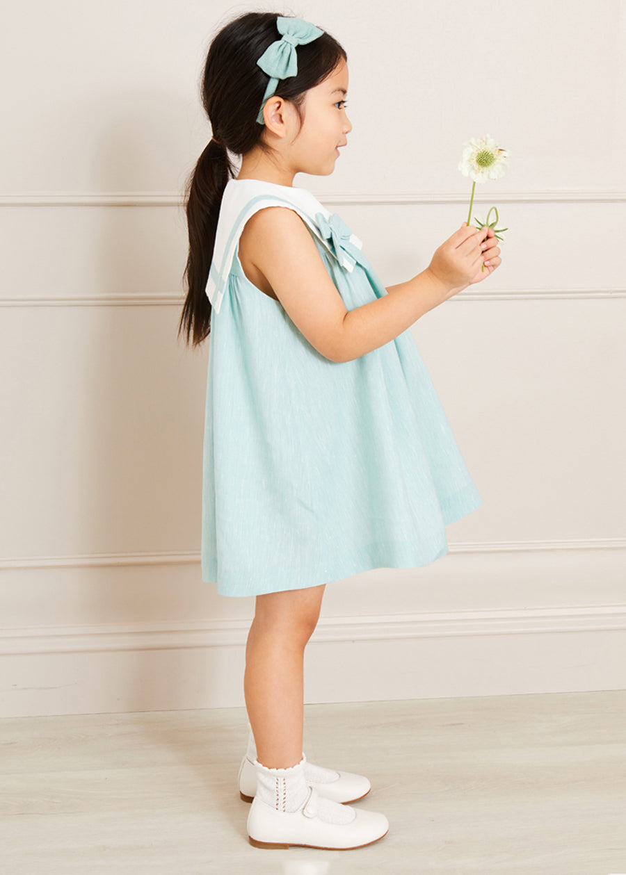 The Mint Trapeze Dress Baby Girl Look Look from Pepa London US