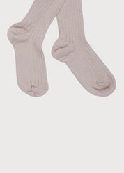 Dusky Pink Ribbed Tights (0mths-10yrs) Tights from Pepa London US