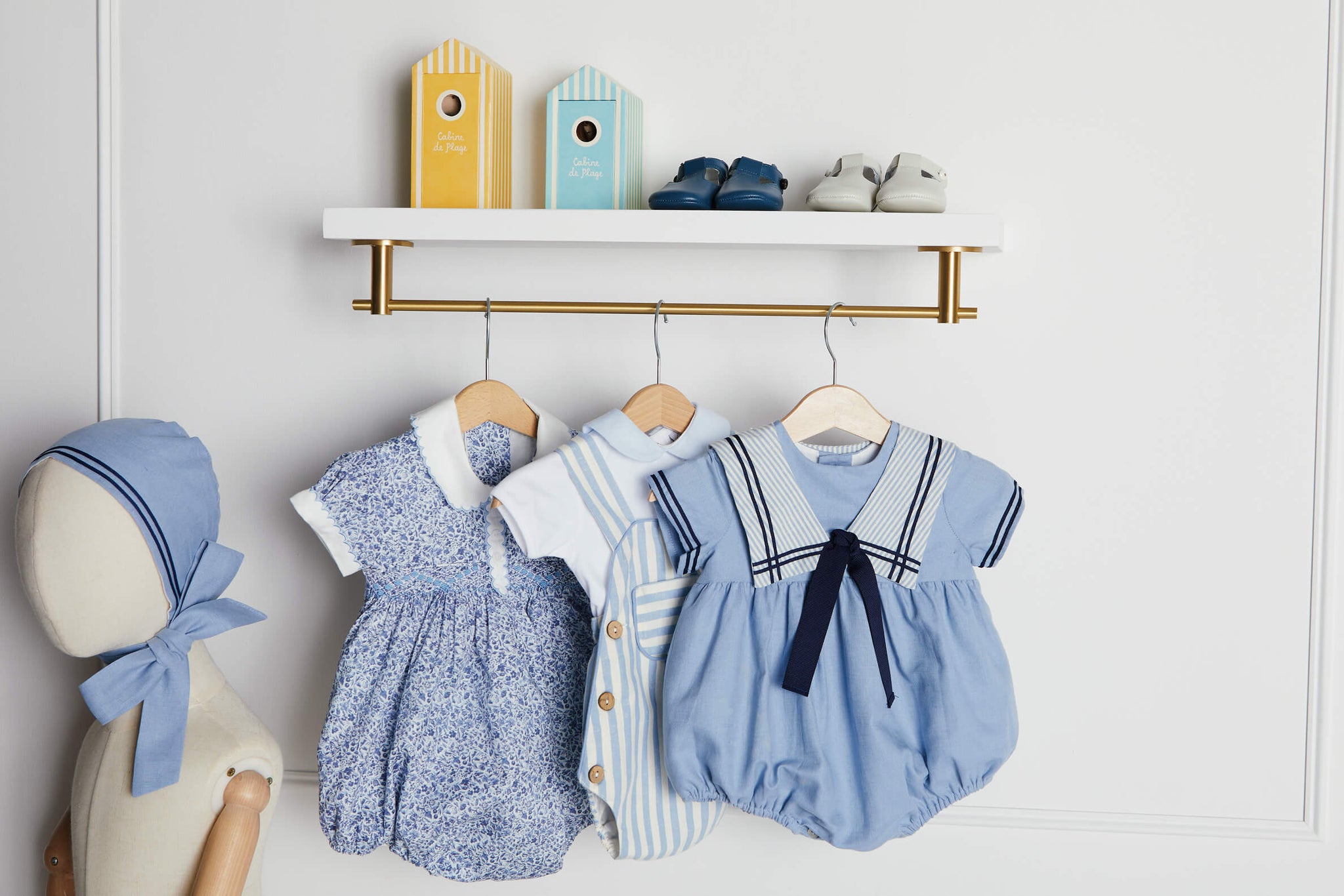 Children's clothes hung on a hanger