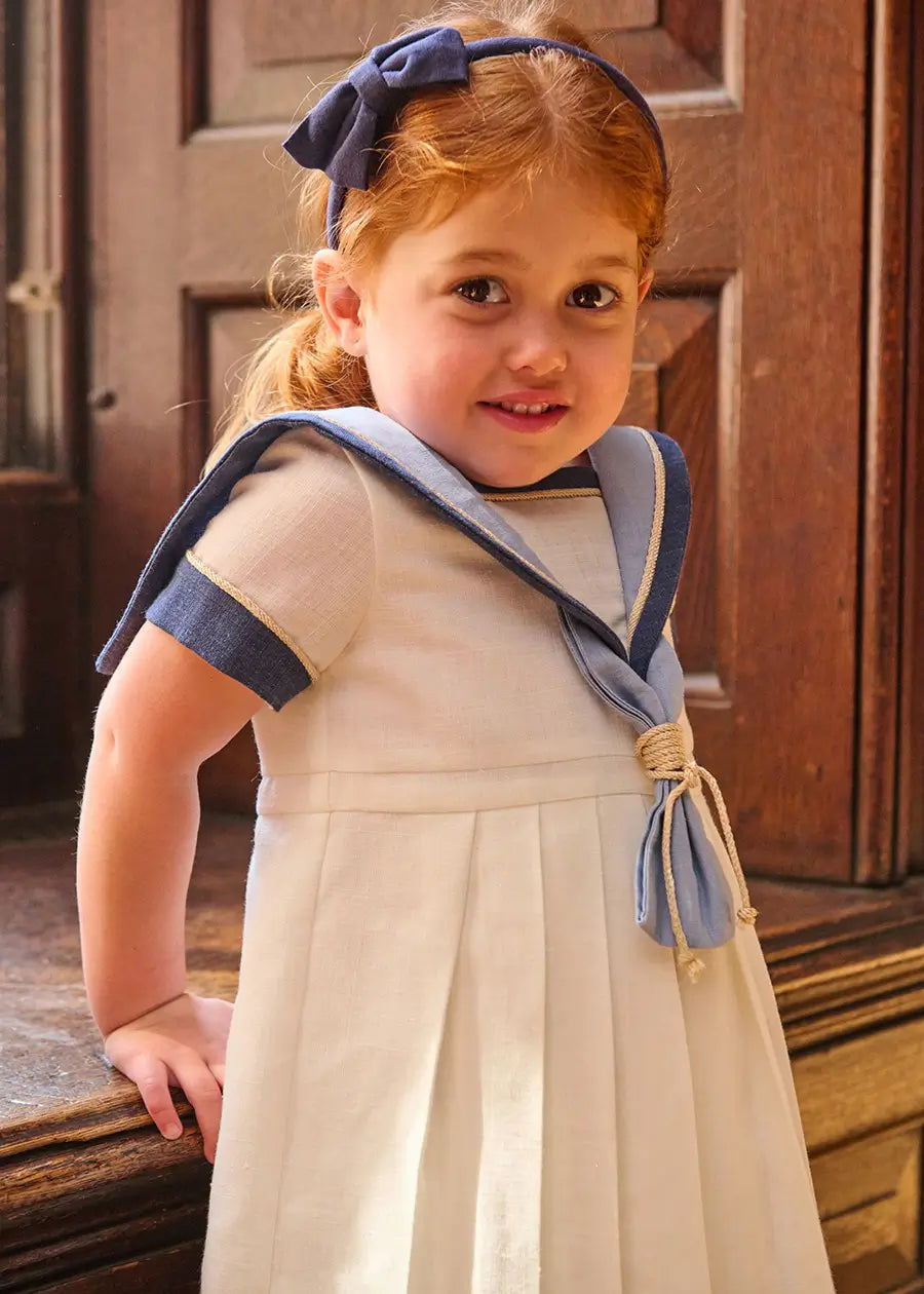 The Royal Mariner Dress in White (2-10yrs) Dresses from Pepa London US