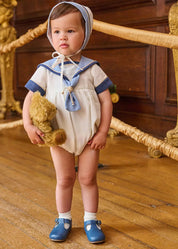 The Royal Mariner Romper in White (6mths-3yrs) Rompers from Pepa London US