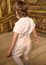 The Royal Silk Knickerbocker Three-Piece Set in Rose (2-6yrs) TWO PIECE SETS from Pepa London US