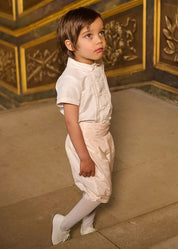 The Royal Silk Knickerbocker Three-Piece Set in Rose (2-6yrs) TWO PIECE SETS from Pepa London US