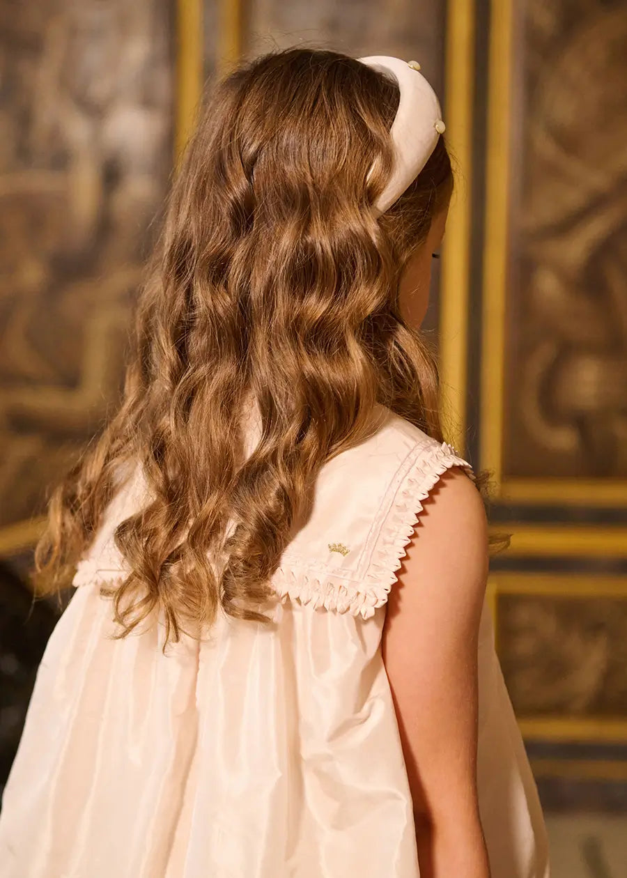 The Royal Silk Dress in Rose (4-10yrs) Dresses from Pepa London US