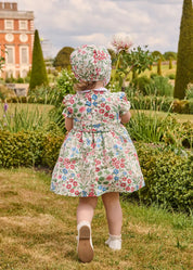 The Royal Floral Dress with Bloomers in Cream Made with Liberty Fabric (6mths-3yrs) Dresses from Pepa London US