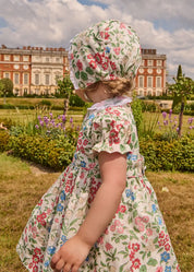 The Royal Floral Dress with Bloomers in Cream Made with Liberty Fabric (6mths-3yrs) Dresses from Pepa London US