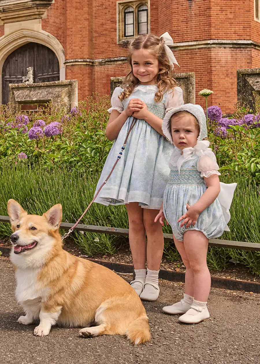The Regency Floral Organza Dress in Green (2-10yrs) PRE-ORDER Dresses from Pepa London US