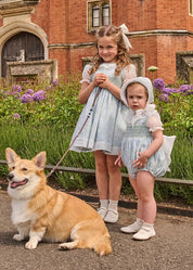 The Regency Floral Organza Dress in Green (2-10yrs) PRE-ORDER Dresses from Pepa London US