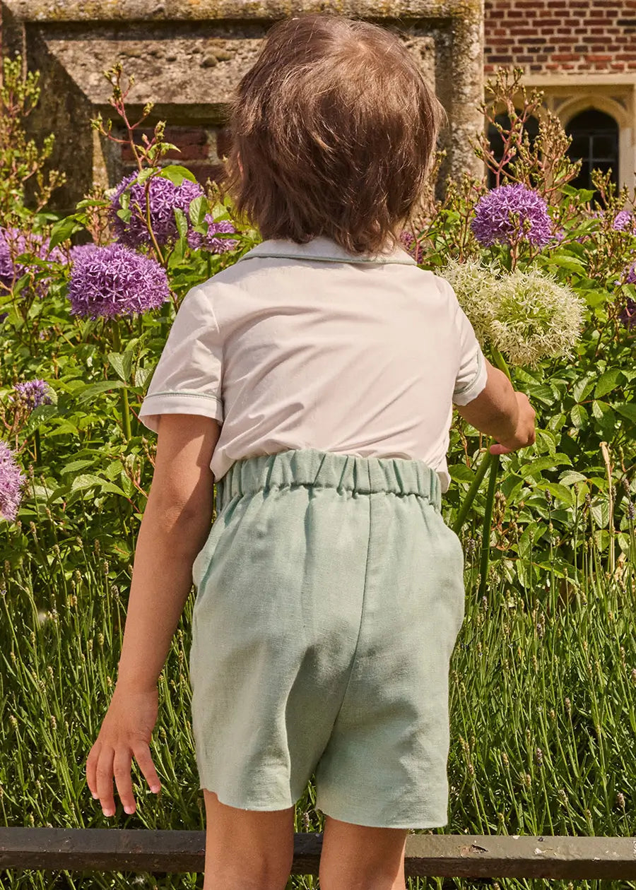 The Regency Floral Hand Smocked Two Piece Set in Green (12mths-5yrs) PRE-ORDER TWO PIECE SETS from Pepa London US