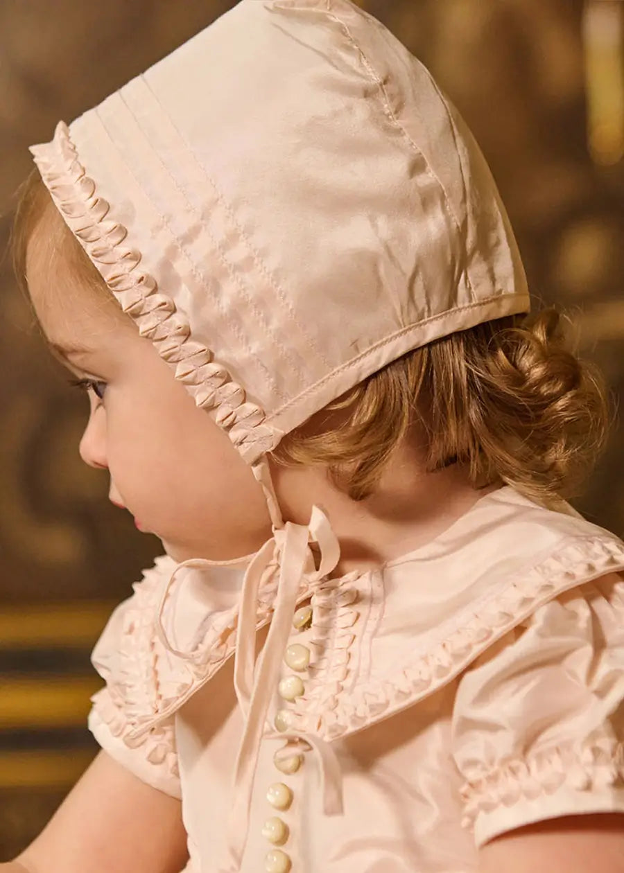 The Royal Silk Bonnet in Rose (S-M) Bonnets from Pepa London US