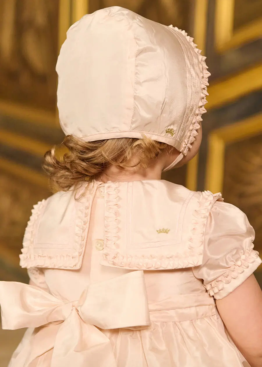 The Royal Silk Bonnet in Rose (S-M) Bonnets from Pepa London US