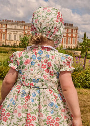 The Royal Floral Bonnet in Cream Made with Liberty Fabric (S-L) Bonnets from Pepa London US