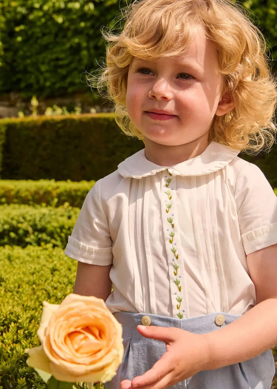 The Royal Embroidered Two Piece Set in Blue (12mths-5yrs) PRE-ORDER TWO PIECE SETS from Pepa London US