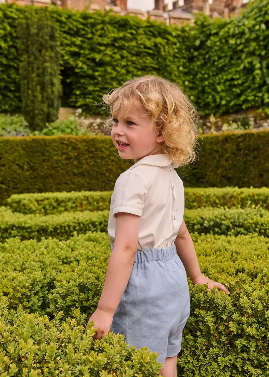 The Royal Embroidered Two Piece Set in Blue (12mths-5yrs) PRE-ORDER TWO PIECE SETS from Pepa London US