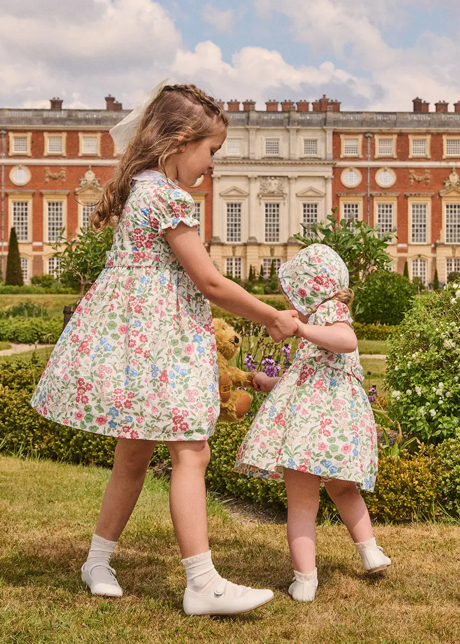The Royal Floral Dress in Cream Made with Liberty Fabric (4-10yrs) Dresses from Pepa London US