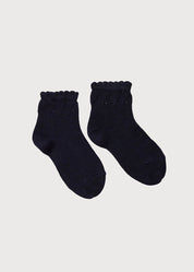 Openwork short socks - Navy (3mths-8yrs) SOCKS from Pepa London US