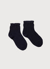 Openwork short socks - Navy (3mths-8yrs) Socks  from Pepa London US