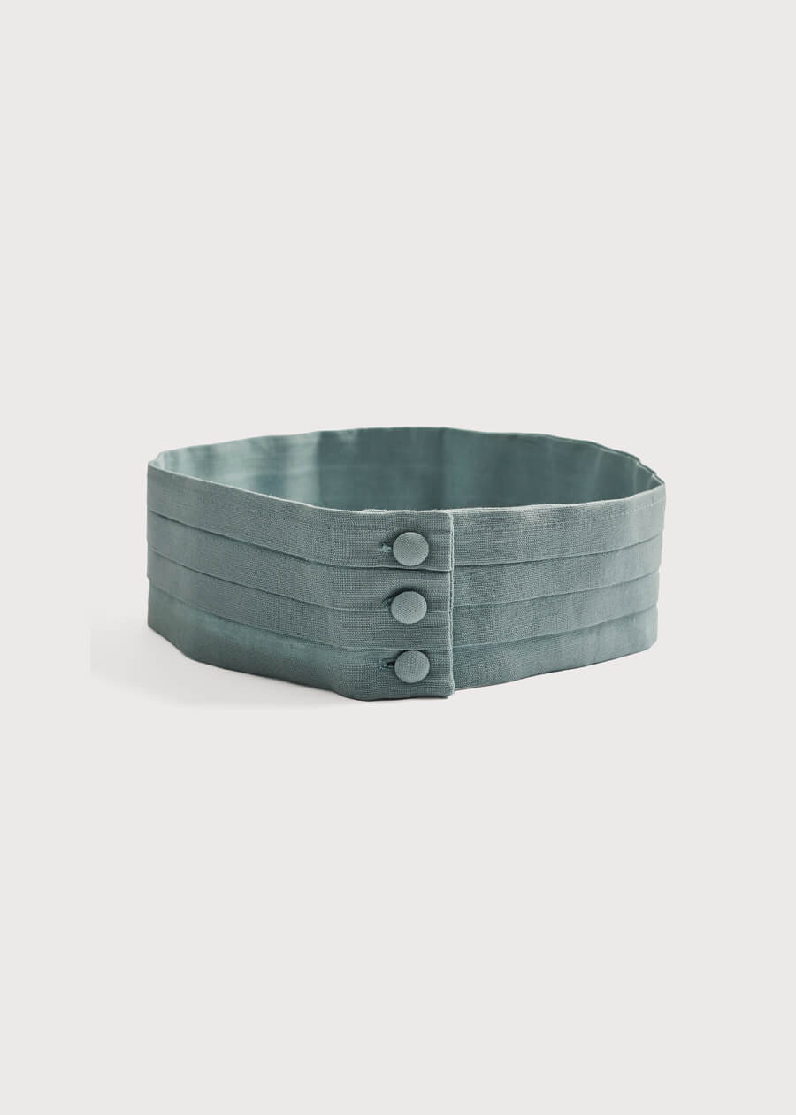 Teal Linen Pageboy Cummerbund BELTS from Pepa London