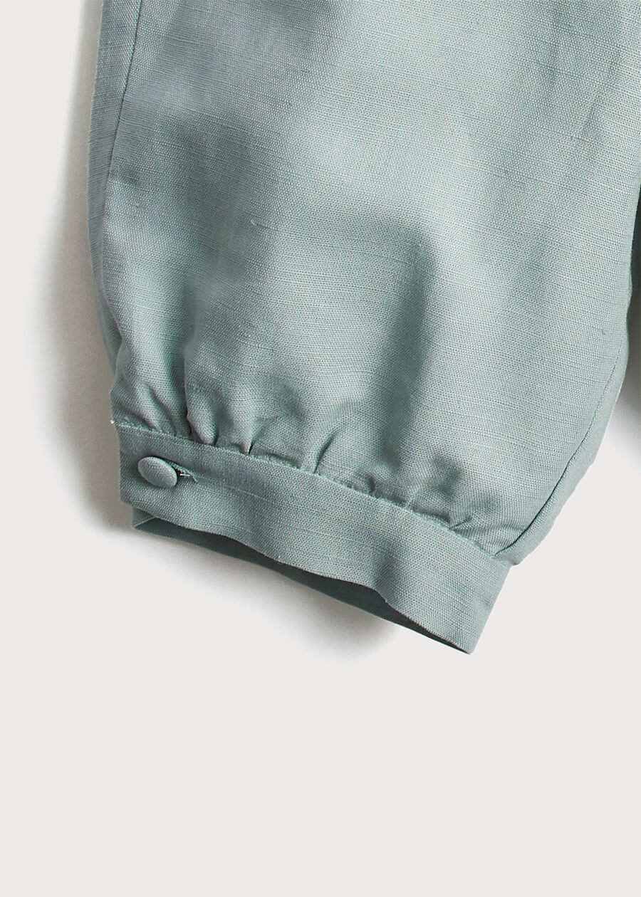 Teal Linen Pageboy Knickerbockers (12mths-10yrs) TROUSERS from Pepa London US