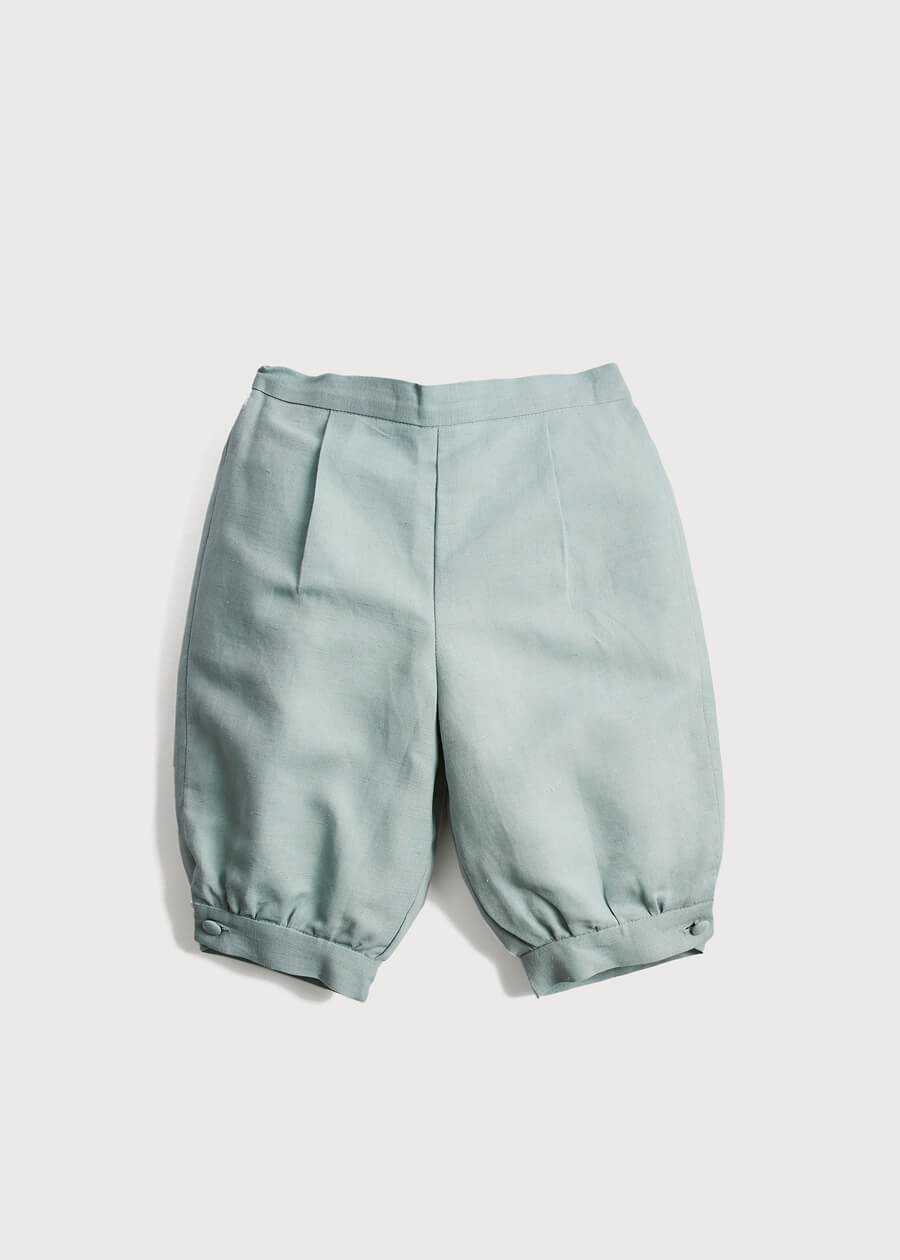 Teal Linen Pageboy Knickerbockers (12mths-10yrs) TROUSERS from Pepa London