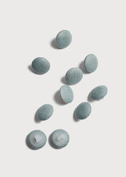 Teal Linen Covered Buttons BUTTONS from Pepa London US