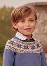 Rutherford Check Polo Collar Long Sleeve Shirt in Brown (3-10yrs) Shirts  from Pepa London US