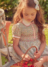 Cordelia Floral Hand-Smocked Short Sleeve Dress in Pink Made with Liberty Fabric (12m-6yrs) DRESSES from Pepa London US