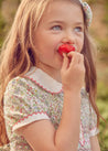 Cordelia Floral Hand-Smocked Short Sleeve Dress in Pink Made with Liberty Fabric (12m-6yrs) DRESSES from Pepa London US