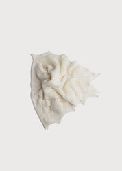 Intricate Openwork Fine Merino Wool Shawl in Cream KNITTED ACCESSORIES from Pepa London US